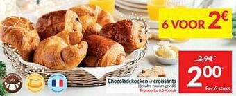 Intermarché Chocoladekoeken of croissants aanbieding