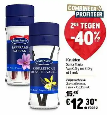 Delhaize Kruiden santa maria vanilleboon aanbieding
