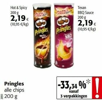 Colruyt Pringles alle chips aanbieding