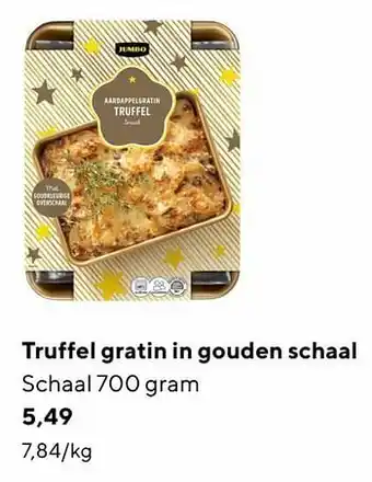 Truffel gratin in gouden schaal