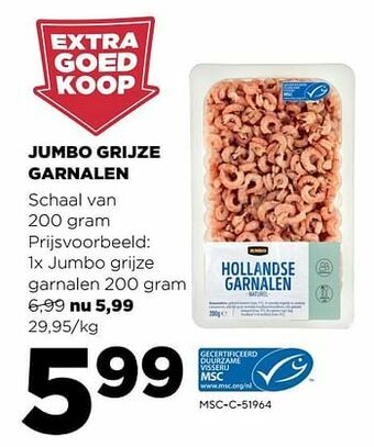 Jumbo Jumbo grijze garnalen aanbieding