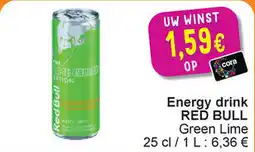 Cora Energy drink RED BULL Green Lime aanbieding