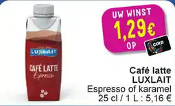 Cora Café latte luxlait aanbieding