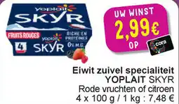 Cora Eiwit zuivel specialiteit yoplait skyr rode vruchten of citroen aanbieding