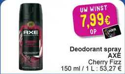 Cora Deodorant spray axe aanbieding