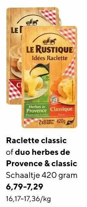Jumbo Raclette classic of duo herbes de provence + classic aanbieding