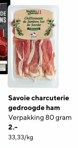 Jumbo Savoie charcuterie gedroogde ham aanbieding