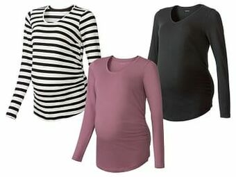 Lidl ESMARA® Zwangerschapsshirt met lange mouwen van een katoenmix aanbieding