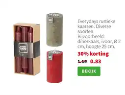 Intratuin Everydays rustieke kaarsen aanbieding