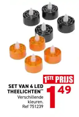 Trafic Set van 4 led theelichten aanbieding