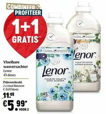 Delhaize Vloeibare wasverzachter lenor viool bloesem aanbieding