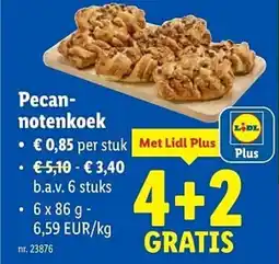 Lidl Pecan notenkoek aanbieding