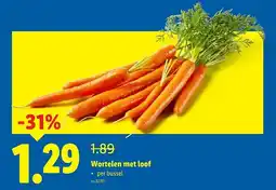 Lidl Wortelen met loof aanbieding
