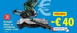Lidl Parkside afkort- en verstekzaag aanbieding