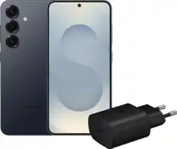 Coolblue Samsung Galaxy S25 128 Go Argent 5G + Samsung Chargeur 25 Watts Noir aanbieding