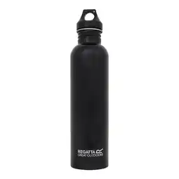 Decathlon Roestvrijstalen 1L waterfles (Zwart) aanbieding