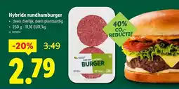 Lidl Hybride rundhamburger aanbieding