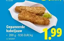 Lidl Gepaneerde kabeljauw aanbieding