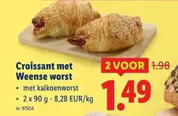 Lidl Croissant met Weense worst aanbieding