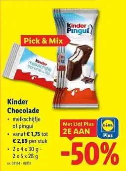 Lidl Kinder Chocolade aanbieding