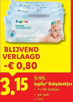 Lidl Lupilu babydoekjes aanbieding