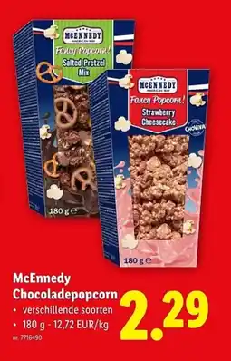Lidl McEnnedy Chocoladepopcorn aanbieding