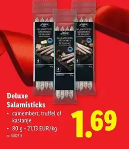 Lidl Deluxe Salamisticks aanbieding