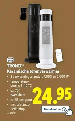 Lidl Tronic Keramische torenverwarmer aanbieding