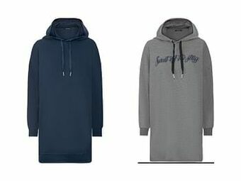 Lidl ESMARA® Sweatjurk met kap van een biokatoenmix aanbieding