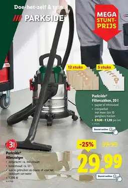 Lidl Parkside Alleszuiger aanbieding