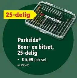 Lidl Parkside boor- en bitset aanbieding