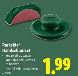 Lidl Parkside Handschuurset aanbieding