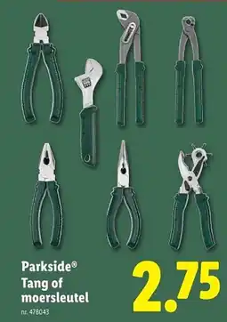 Lidl Parkside tang of moersleutel aanbieding