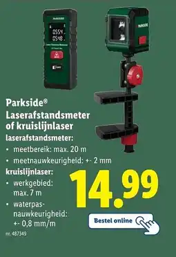 Lidl Parkside Laserafstandsmeter of kruislijnlaser aanbieding