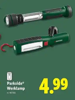 Lidl Parkside Werklamp aanbieding