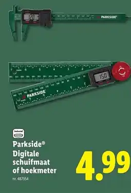 Lidl Parkside digitale schuifmaat of hoekmeter aanbieding