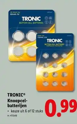Lidl TRONIC Knoopcel batterijen aanbieding