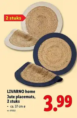 Lidl LIVARNO home Jute placemats aanbieding