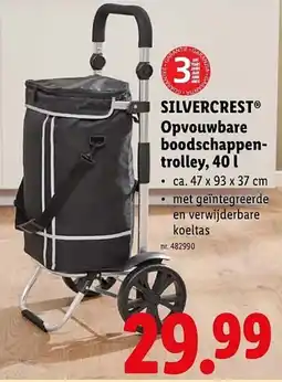 Lidl SILVERCREST Opvouwbare boodschappen- trolley aanbieding