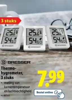 Lidl 3 BRESSER Thermo- hygrometer, 3 stuks aanbieding