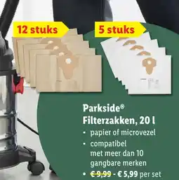 Lidl ParksideⓇ Filterzakken, 201 aanbieding