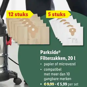 Lidl ParksideⓇ Filterzakken, 201 aanbieding