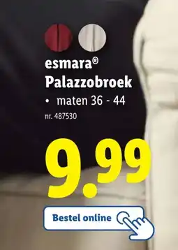 Lidl esmaraⓇ Palazzobroek • maten 36 - 44 aanbieding