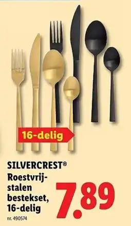 Lidl SILVERCREST Roestvrij- stalen bestekset aanbieding