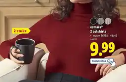 Lidl Esmara 2 colshirts aanbieding