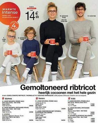 Damart Legging elastische tailleband aanbieding