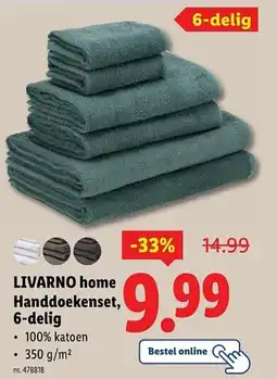 Lidl LIVARNO home Handdoekenset aanbieding