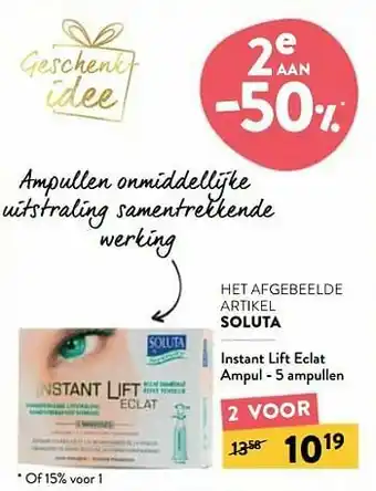 Di Instant lift eclat ampul aanbieding