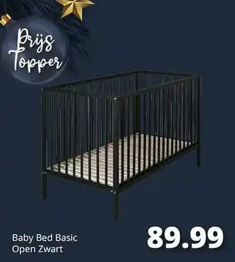 Baby & Tiener Baby bed basic open zwart aanbieding