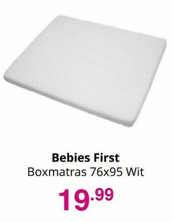 Baby & Tiener Bebies first boxmatras wit aanbieding